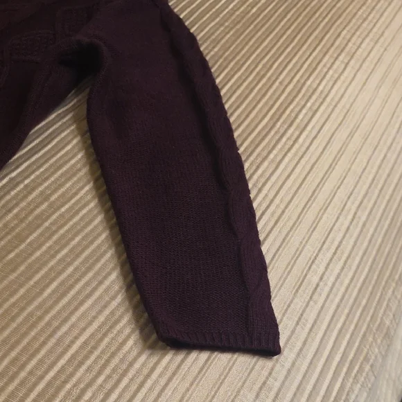Jessica London Cable Knit Sweater Dress in Plum Size 18/20 - Picture 6 of 13